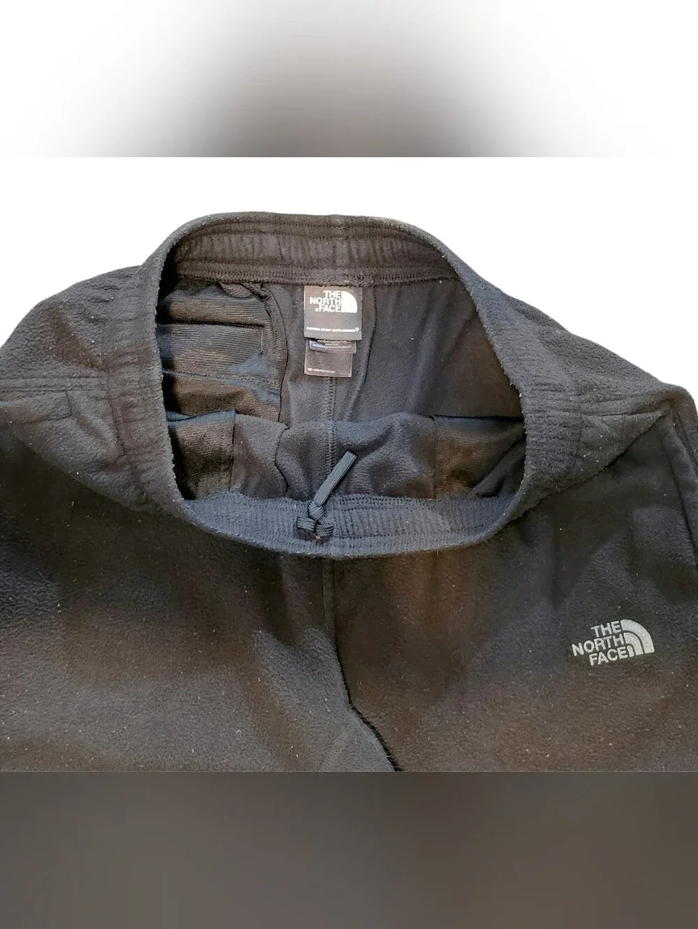 EUC The North Face TKA 100 Fleece Sweat Pants Small Black Straight Leg EUC